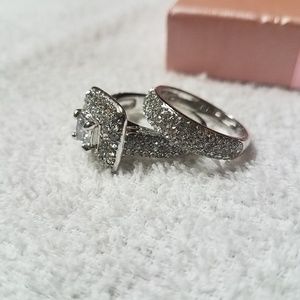 white gold filled ring set
